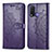 Handytasche Stand Schutzhülle Flip Leder Hülle Modisch Muster für Vivo Y50 Violett
