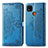 Handytasche Stand Schutzhülle Flip Leder Hülle Modisch Muster für Xiaomi POCO C3 Blau