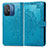 Handytasche Stand Schutzhülle Flip Leder Hülle Modisch Muster für Xiaomi Poco C55 Blau