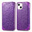 Handytasche Stand Schutzhülle Flip Leder Hülle Modisch Muster H01 für Apple iPhone 13 Mini Violett