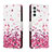 Handytasche Stand Schutzhülle Flip Leder Hülle Modisch Muster H01X für Samsung Galaxy A13 4G Helles Lila