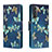 Handytasche Stand Schutzhülle Flip Leder Hülle Modisch Muster H01X für Samsung Galaxy S22 5G Königs Blau