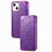 Handytasche Stand Schutzhülle Flip Leder Hülle Modisch Muster H02 für Apple iPhone 14 Violett