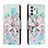Handytasche Stand Schutzhülle Flip Leder Hülle Modisch Muster H02X für Samsung Galaxy A13 4G Minzgrün