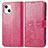 Handytasche Stand Schutzhülle Flip Leder Hülle Modisch Muster H03 für Apple iPhone 13 Mini Pink