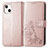 Handytasche Stand Schutzhülle Flip Leder Hülle Modisch Muster H03 für Apple iPhone 13 Mini Rosegold