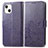 Handytasche Stand Schutzhülle Flip Leder Hülle Modisch Muster H03 für Apple iPhone 13 Mini Violett