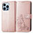 Handytasche Stand Schutzhülle Flip Leder Hülle Modisch Muster H03 für Apple iPhone 14 Pro Max Rosegold