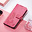 Handytasche Stand Schutzhülle Flip Leder Hülle Modisch Muster H04 für Apple iPhone 14 Pink