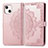 Handytasche Stand Schutzhülle Flip Leder Hülle Modisch Muster H05 für Apple iPhone 13 Mini Rosegold