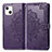 Handytasche Stand Schutzhülle Flip Leder Hülle Modisch Muster H05 für Apple iPhone 13 Mini Violett