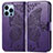 Handytasche Stand Schutzhülle Flip Leder Hülle Modisch Muster H07 für Apple iPhone 13 Pro Max Violett