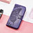 Handytasche Stand Schutzhülle Flip Leder Hülle Modisch Muster H08 für Apple iPhone 13 Pro Max Violett
