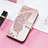 Handytasche Stand Schutzhülle Flip Leder Hülle Modisch Muster H08 für Apple iPhone 13 Pro Rosegold