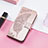 Handytasche Stand Schutzhülle Flip Leder Hülle Modisch Muster H08 für Apple iPhone 14 Plus Rosegold