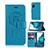 Handytasche Stand Schutzhülle Flip Leder Hülle Modisch Muster JX1 für Samsung Galaxy S20 FE 4G Blau