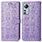 Handytasche Stand Schutzhülle Flip Leder Hülle Modisch Muster L01 für Xiaomi Mi 12 5G Violett