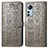 Handytasche Stand Schutzhülle Flip Leder Hülle Modisch Muster L01 für Xiaomi Mi 12S Pro 5G Grau