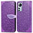 Handytasche Stand Schutzhülle Flip Leder Hülle Modisch Muster L02 für Xiaomi Mi 12 5G Violett