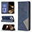 Handytasche Stand Schutzhülle Flip Leder Hülle Modisch Muster L04 für Apple iPhone 16 Pro Max Blau