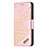 Handytasche Stand Schutzhülle Flip Leder Hülle Modisch Muster L05 für Apple iPhone 13 Mini Rosegold