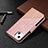 Handytasche Stand Schutzhülle Flip Leder Hülle Modisch Muster L05 für Apple iPhone 13 Mini Rosegold