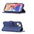 Handytasche Stand Schutzhülle Flip Leder Hülle Modisch Muster L06 für Apple iPhone 13 Blau