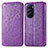 Handytasche Stand Schutzhülle Flip Leder Hülle Modisch Muster S01D für Motorola Moto Edge X30 5G Violett