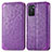Handytasche Stand Schutzhülle Flip Leder Hülle Modisch Muster S01D für Oppo A55S 5G Violett