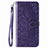 Handytasche Stand Schutzhülle Flip Leder Hülle Modisch Muster S01D für Samsung Galaxy A02 Violett