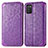 Handytasche Stand Schutzhülle Flip Leder Hülle Modisch Muster S01D für Samsung Galaxy A02s Violett
