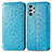 Handytasche Stand Schutzhülle Flip Leder Hülle Modisch Muster S01D für Samsung Galaxy A13 4G Blau