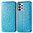 Handytasche Stand Schutzhülle Flip Leder Hülle Modisch Muster S01D für Samsung Galaxy A23 4G Blau