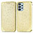 Handytasche Stand Schutzhülle Flip Leder Hülle Modisch Muster S01D für Samsung Galaxy A23 5G Gold