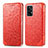 Handytasche Stand Schutzhülle Flip Leder Hülle Modisch Muster S01D für Samsung Galaxy A52 4G Rot