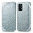 Handytasche Stand Schutzhülle Flip Leder Hülle Modisch Muster S01D für Samsung Galaxy A52 4G Silber