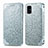 Handytasche Stand Schutzhülle Flip Leder Hülle Modisch Muster S01D für Samsung Galaxy A71 4G A715 Silber