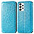 Handytasche Stand Schutzhülle Flip Leder Hülle Modisch Muster S01D für Samsung Galaxy A73 5G Blau