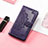 Handytasche Stand Schutzhülle Flip Leder Hülle Modisch Muster S01D für Samsung Galaxy F13 4G Violett