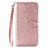 Handytasche Stand Schutzhülle Flip Leder Hülle Modisch Muster S01D für Samsung Galaxy M02 Rosegold