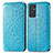 Handytasche Stand Schutzhülle Flip Leder Hülle Modisch Muster S01D für Samsung Galaxy Quantum2 5G Blau