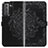 Handytasche Stand Schutzhülle Flip Leder Hülle Modisch Muster S01D für Samsung Galaxy S22 5G Schwarz
