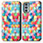 Handytasche Stand Schutzhülle Flip Leder Hülle Modisch Muster S02D für Motorola Moto Edge 20 5G Fuchsie