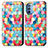 Handytasche Stand Schutzhülle Flip Leder Hülle Modisch Muster S02D für Motorola Moto G31