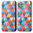 Handytasche Stand Schutzhülle Flip Leder Hülle Modisch Muster S02D für Samsung Galaxy A22 5G Braun