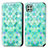 Handytasche Stand Schutzhülle Flip Leder Hülle Modisch Muster S02D für Samsung Galaxy A22 5G Grün