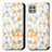 Handytasche Stand Schutzhülle Flip Leder Hülle Modisch Muster S02D für Samsung Galaxy A22 5G Weiß