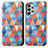Handytasche Stand Schutzhülle Flip Leder Hülle Modisch Muster S02D für Samsung Galaxy A23 4G Braun