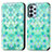 Handytasche Stand Schutzhülle Flip Leder Hülle Modisch Muster S02D für Samsung Galaxy A23 4G Grün