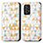 Handytasche Stand Schutzhülle Flip Leder Hülle Modisch Muster S02D für Samsung Galaxy A52 4G Weiß